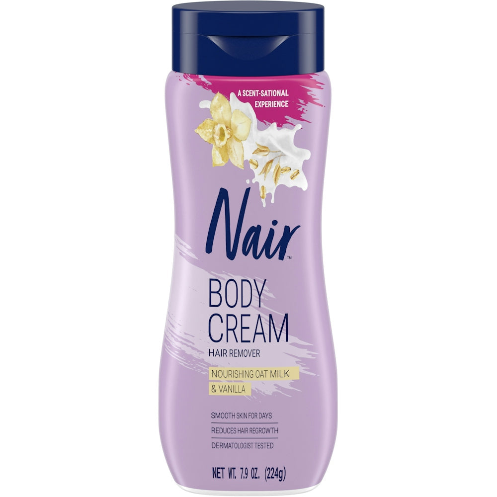 Nair Hair Removal Body Cream, Nourish with Oat Milk & Vanilla, 7.9 oz