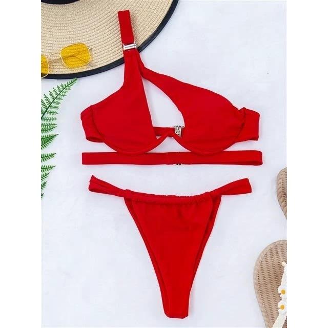 halter with hollow cut out Swimsuit bikini