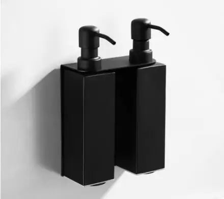 DecorBites™ Black Stainless Steel Wall-Mounted Soap Dispenser