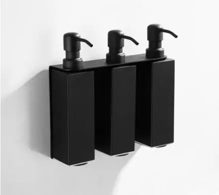 DecorBites™ Black Stainless Steel Wall-Mounted Soap Dispenser