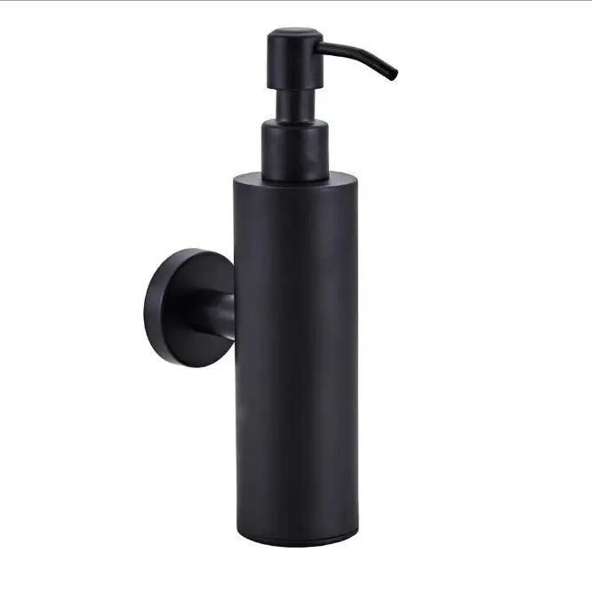 DecorBites™ Black Stainless Steel Wall-Mounted Soap Dispenser