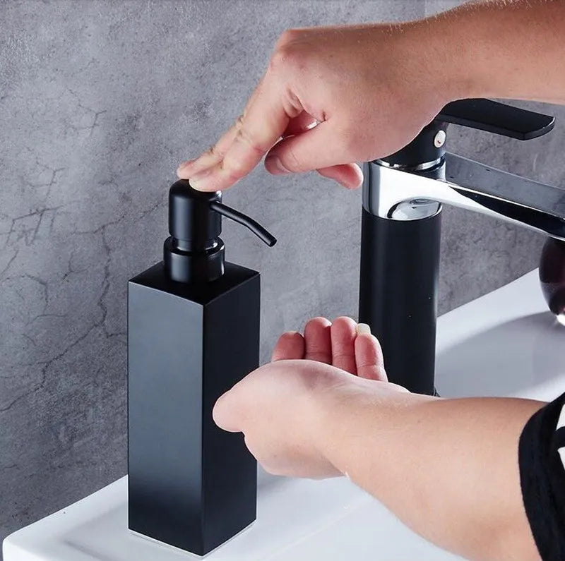 DecorBites™ Black Stainless Steel Wall-Mounted Soap Dispenser