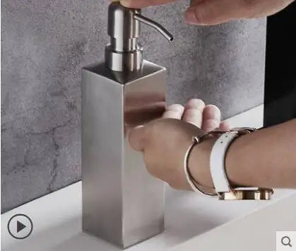 DecorBites™ Black Stainless Steel Wall-Mounted Soap Dispenser