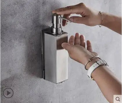 DecorBites™ Black Stainless Steel Wall-Mounted Soap Dispenser