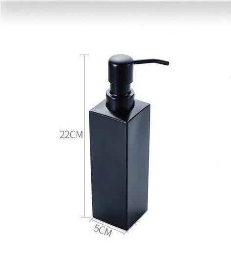 DecorBites™ Black Stainless Steel Wall-Mounted Soap Dispenser