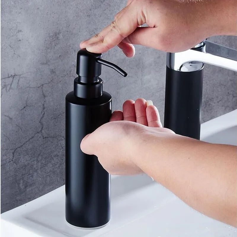 DecorBites™ Black Stainless Steel Wall-Mounted Soap Dispenser