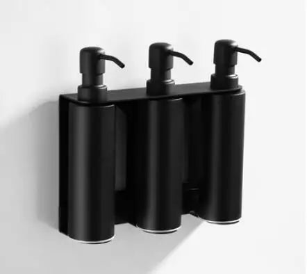 DecorBites™ Black Stainless Steel Wall-Mounted Soap Dispenser