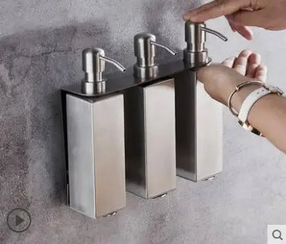 DecorBites™ Black Stainless Steel Wall-Mounted Soap Dispenser