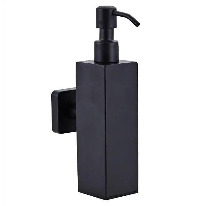DecorBites™ Black Stainless Steel Wall-Mounted Soap Dispenser