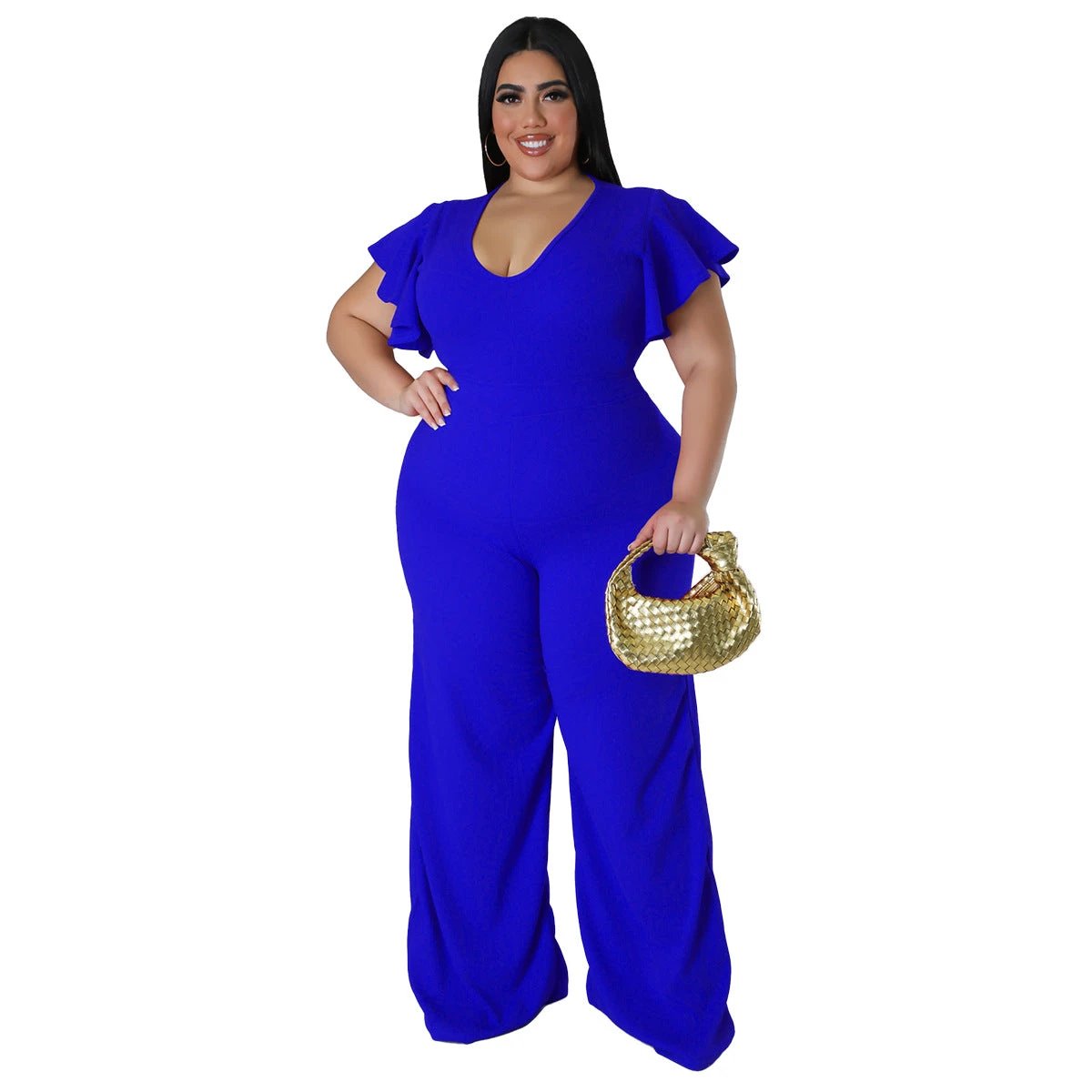 Lotus-leaf Women's Wide-leg Jumpsuit